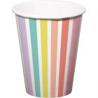 Bekertjes Pastel Stripes - 6stk