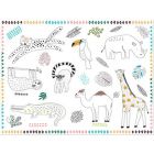 Coloring Placemats Zoo Party - 6stk