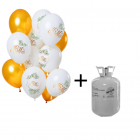 Helium Tank met Mr & Mrs  Ballonnen - 12stk