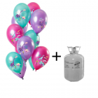 Helium Tank met Dino's Paars  Ballonnen - 12stk