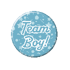 Button Gender Reveal - Team Boy