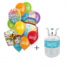 Helium Tank Set Happy Birthday