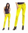 Legging Pailletten Neon Geel