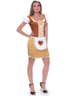 Bruine Dirndl Jurk Heart