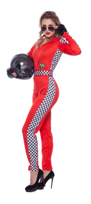Sexy 1 Race Jumpsuit 3-delig Dames | Feestwinkel.nl