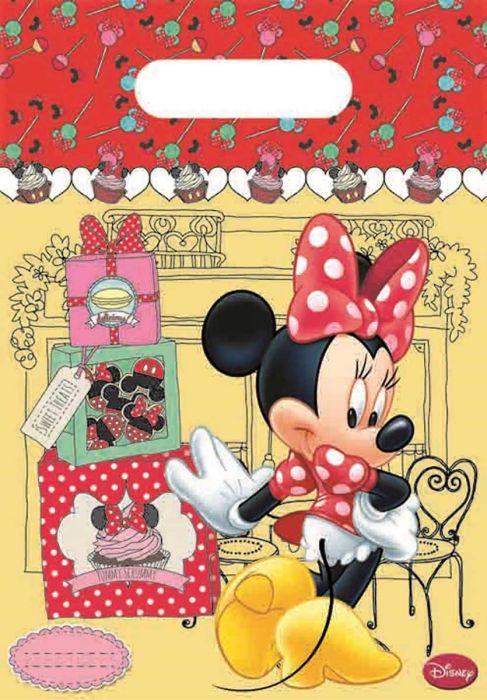 Categorie Informeer Post Minnie Mouse Uitdeelzakjes Rood - 6 stuks | Feestwinkel.nl