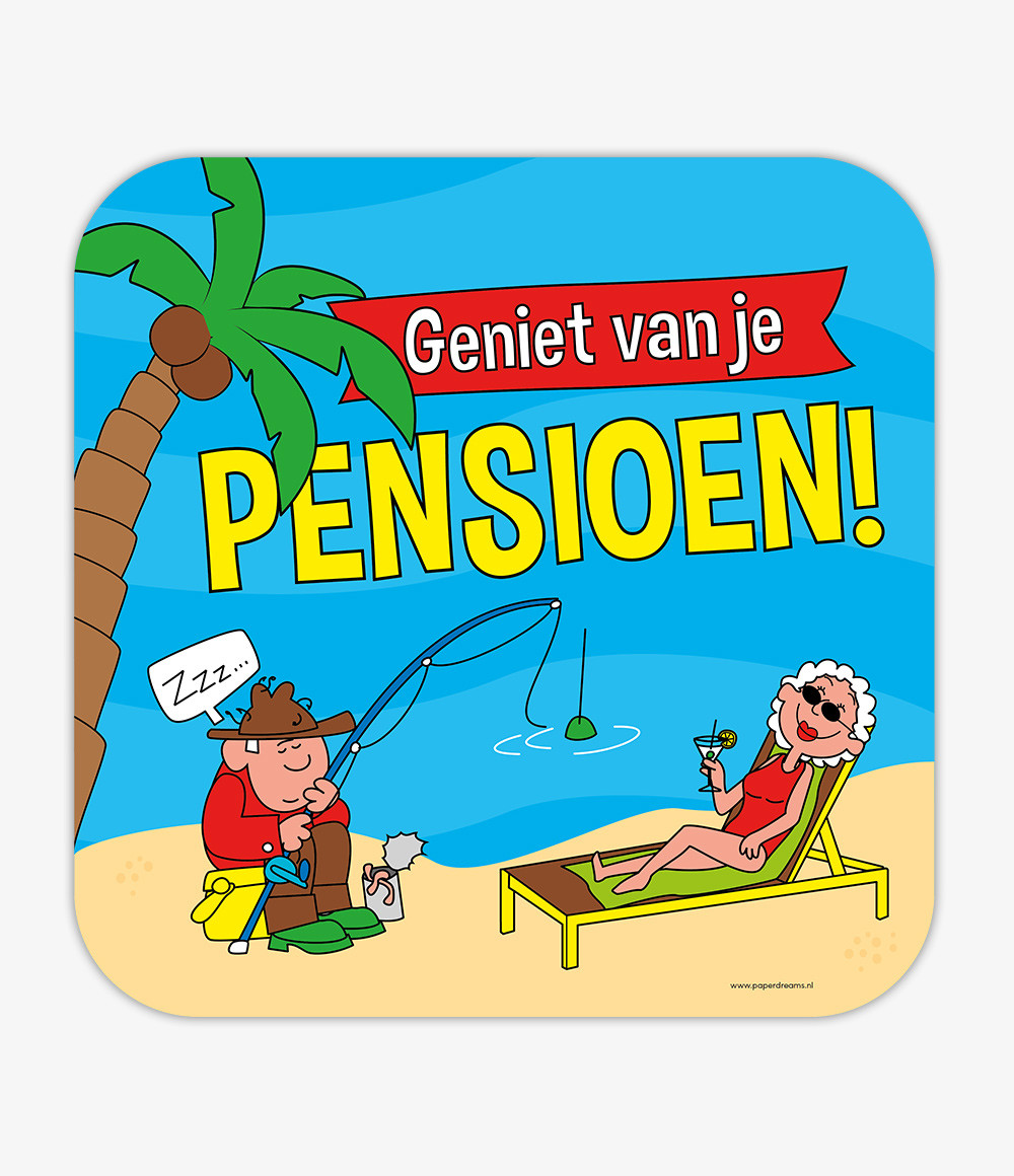 Huldeschild Cartoon Pensioen