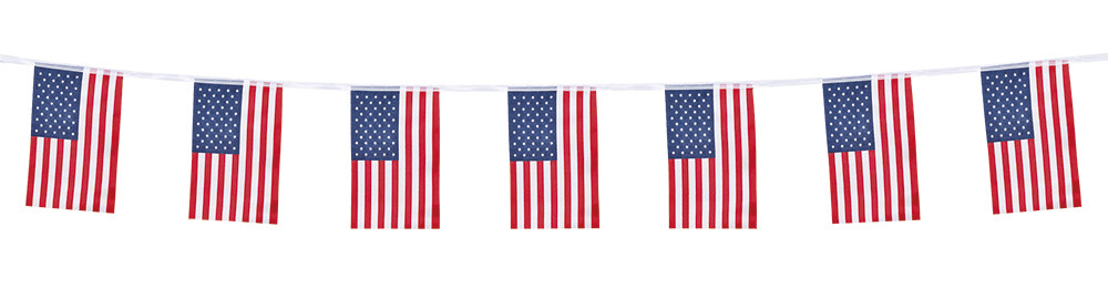 Polyester Vlaggenlijn USA - 4mtr afbeelding