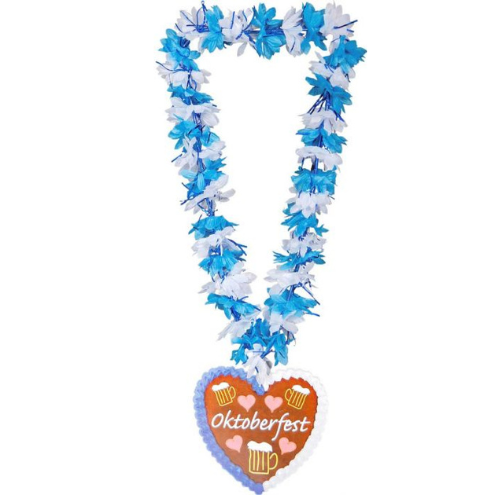 Hawaii Krans Blauw/Wit Oktoberfest Lebkuchen