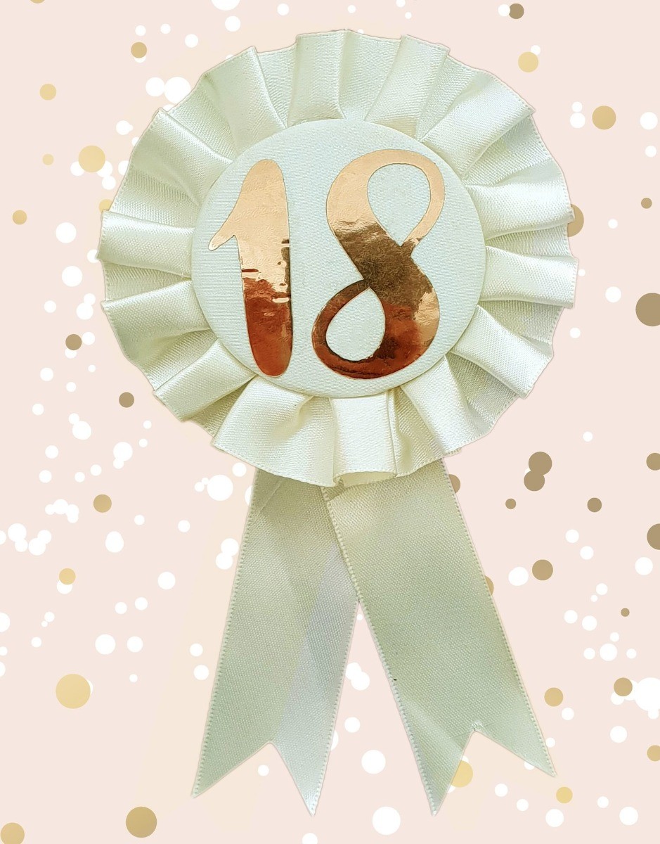 Rozet 18 Jaar Rosé Goud afbeelding