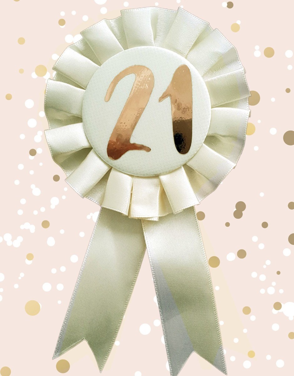 Rozet 21 Jaar Rosé Goud afbeelding