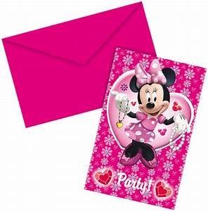 Uitnodigingen Minnie Mouse - 8stk afbeelding