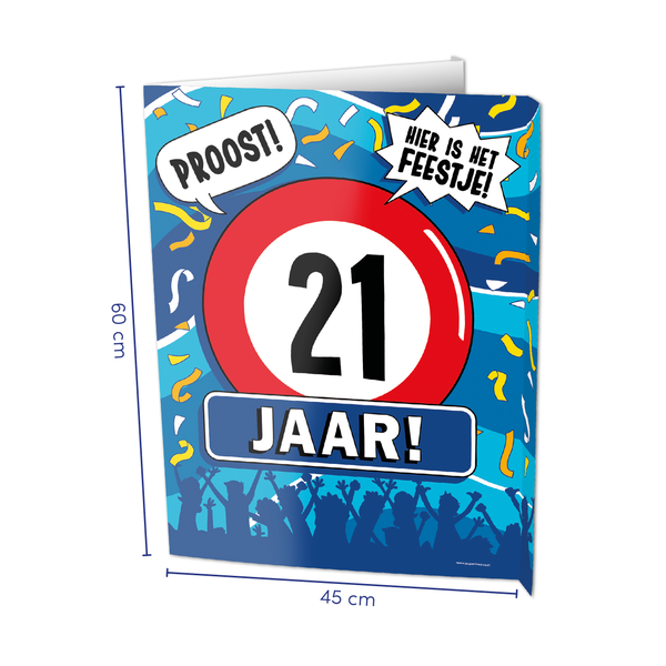 Window Sign - 21 Jaar afbeelding