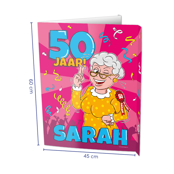 Window Sign - 50 Jaar Sarah afbeelding