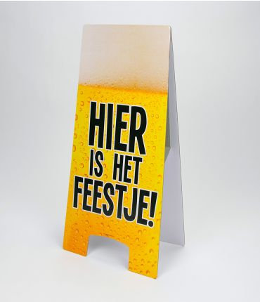 Warning Sign - Hier is het Feestje afbeelding