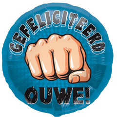 Folieballon Gefeliciteerd Ouwe - 45cm afbeelding