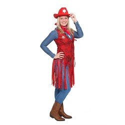 Rood Cowboy Vest Dames