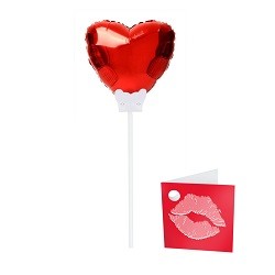 Mini Wensballon Rood Hart - 15cm