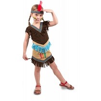 Indianen Jurk Meisjes 2-delig Kindermaat