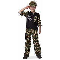 Leger Infanterie Soldaat Pakje 3-delig - Kindermaat