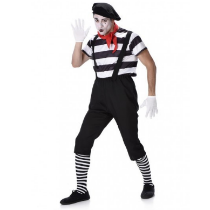 Mime Pantomimespeler Kostuum Heren