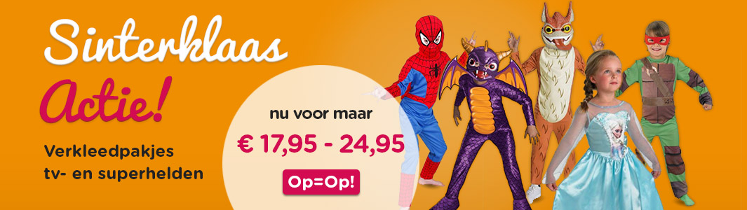 Sinterklaas Sale! Verkleedpakjes TV- en Superhelden