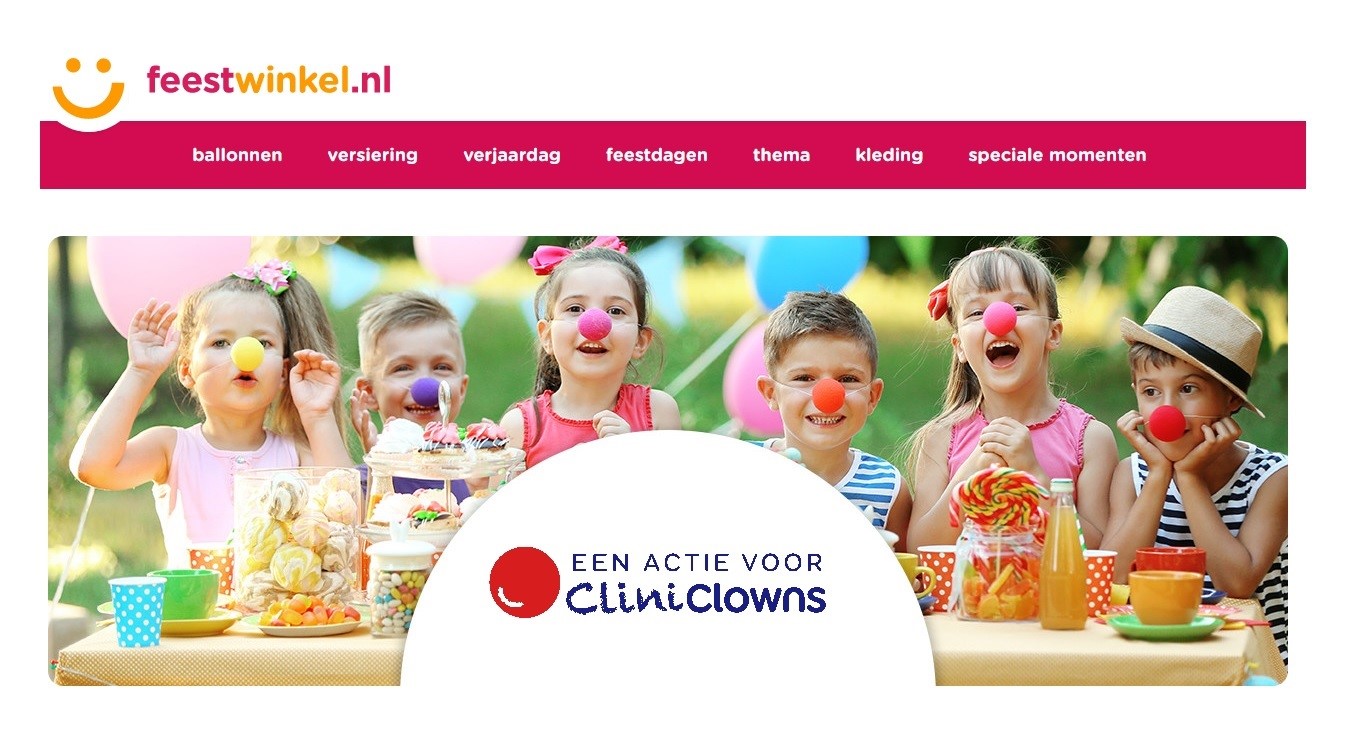 Samenwerking Feestwinkel en Cliniclowns